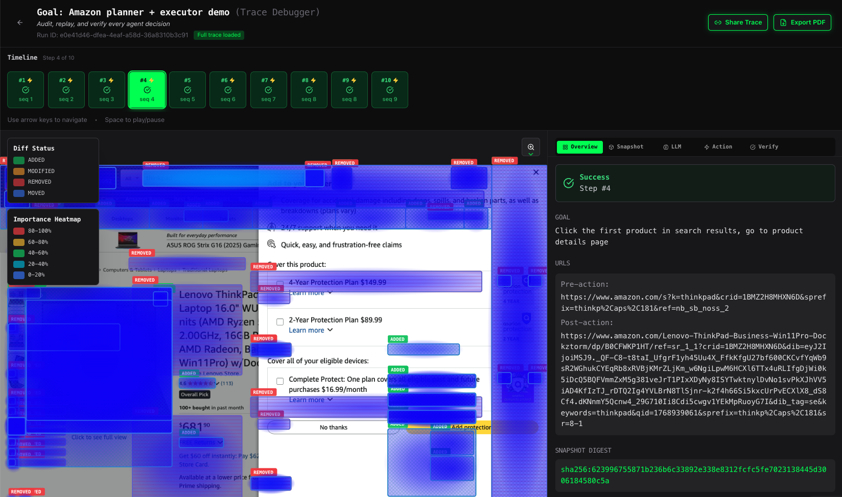 Predicate Studio Snapshot Heatmap by Importance
